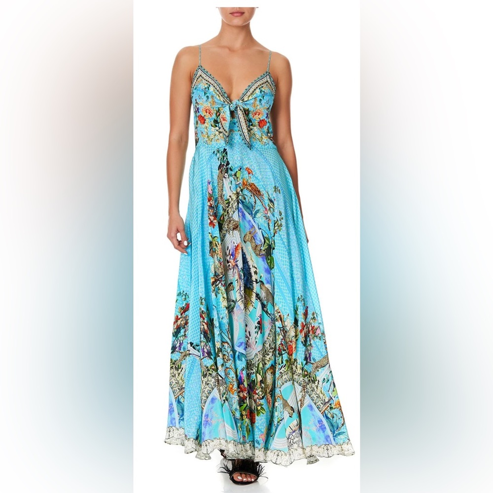 Camilla Long Dress With Tie Front